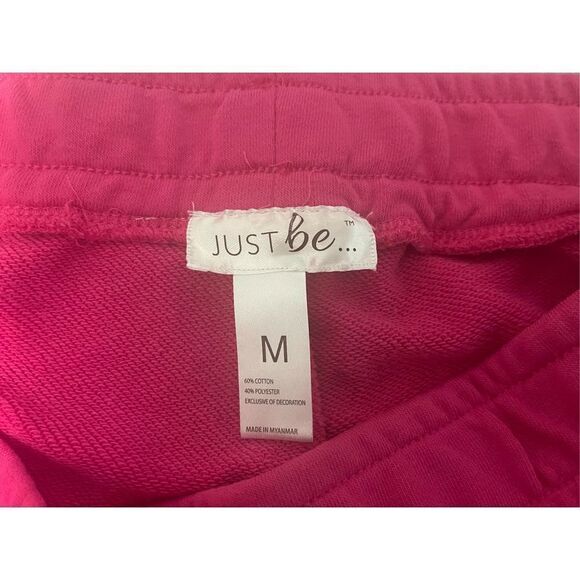 JUSTBE CASUAL GYM SHORTS WITH POCKETS PINK M - Picture 3 of 4